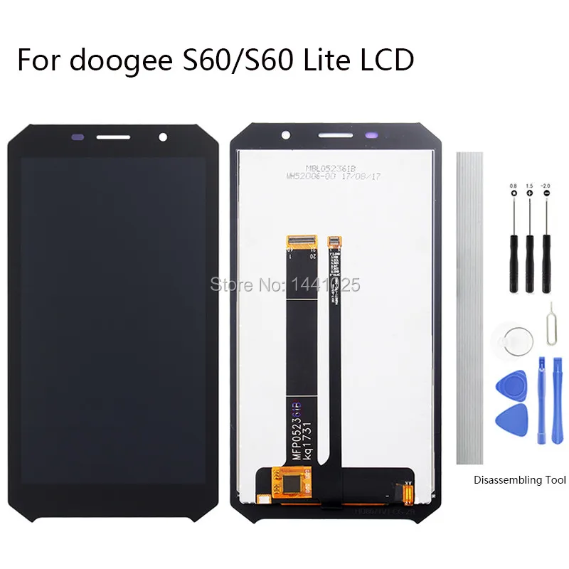 Сменный экран дисплея Для Doogee S60 ЖК сенсорный 5 2 дюйма Черный doogee Lite без