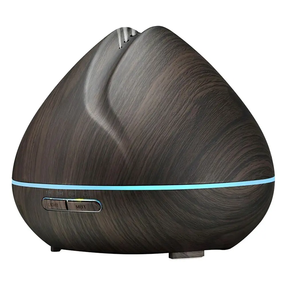 

Top Sale 400ml Aroma ESSential Oil Diffuser Ultrasonic Air Humidifier with Wood Grain 7 Color Changing LED Lights for Office H
