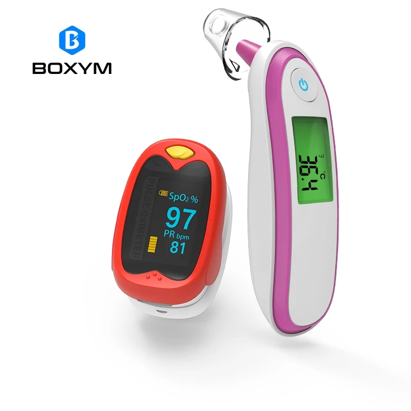 BOXYM Children Finger Pulse Oximeter & Baby Infrared Ear&Forehead