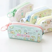 

NOVERTY NEW Kawaii Cute PU Leather Cartoon Pencil Case School Student Supplies Pen Box Pen Bag Stationery Storage Bag 05156