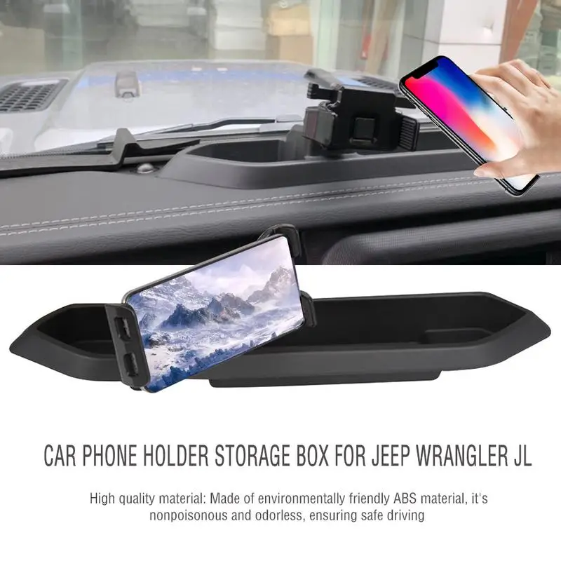 Автомобильный держатель для телефона, коробка для хранения, вращение на 360 градусов, подставка для мобильного телефона Jeep Wrangler JL, держатель для телефона, автомобильный стиль