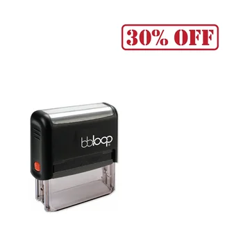 

Bbloop '30%) OFF' Self-Inking Office Stamp, Rectangular Military Stencil Style