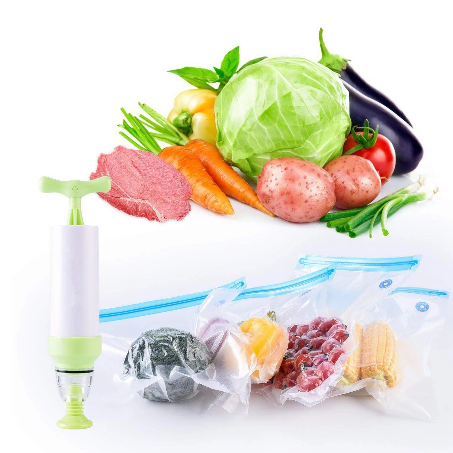 Sous Vide Bags Essentials Kit for Anova Cooker, Reusable Food Storage