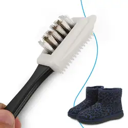Пятновыводитель щетка для очистки обуви очиститель двойными бортами Практическая Полезная Прочный S Форма для замши щетка для чистки