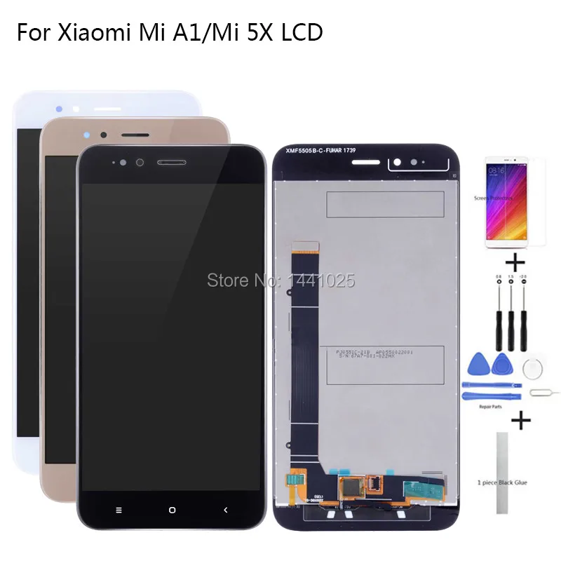 Сменный сенсорный ЖК экран для Xiaomi Mi A1 5 дюйма черный белый золотой 5X экран|Экраны