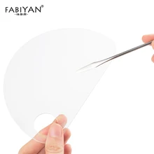 Прозрачная акриловая палитра гель-лака основа Пигмент палитра для смешивания теней для век макияж дизайн ногтей Нержавеющая сталь стержень шпатель инструменты для маникюра