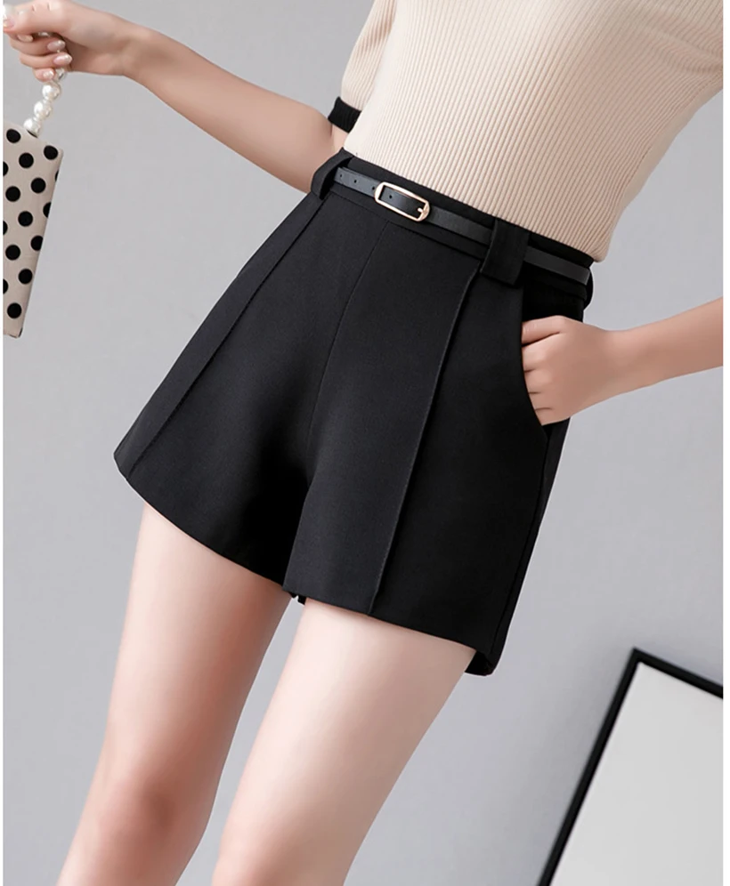 Spring and summer new style Korean version of wild fashion shorts Loose high waist suit casual shorts Spring and summer new style Korean version of wild fashion shorts Loose high waist suit casual shorts