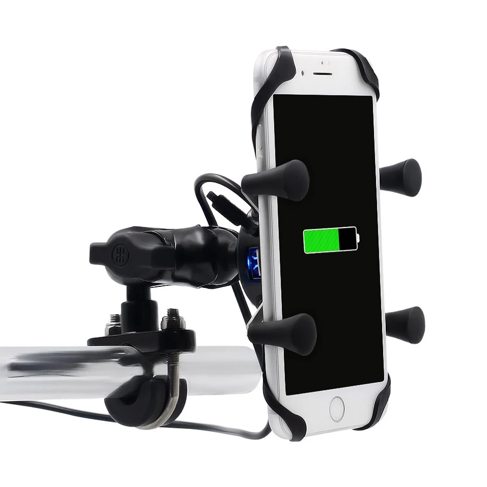 Универсальный металлический держатель для телефона с зарядкой ET на 360 градусов