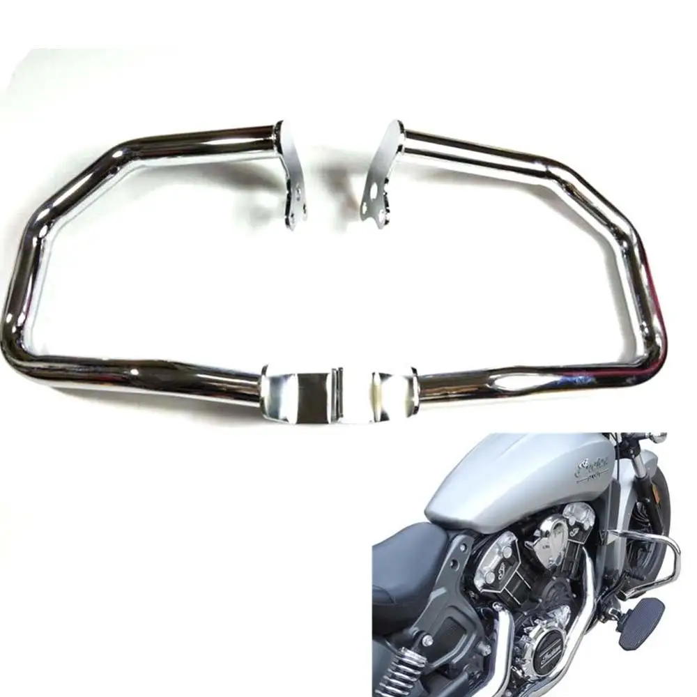 Black/Chrome Motorcycle Engine Guard Steel Crash Bar for Indian Scout