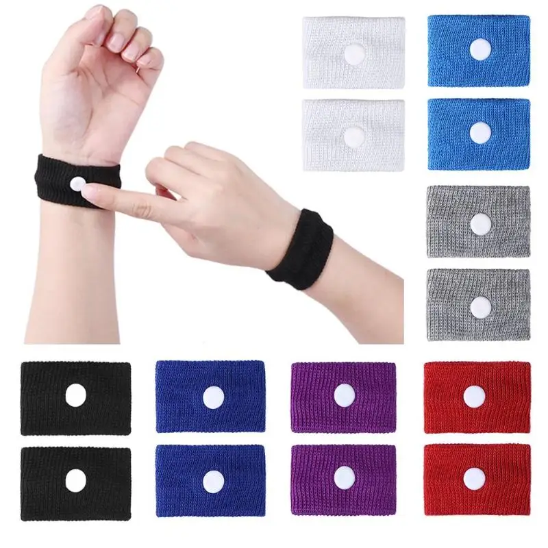 

2pcs Adult Travel Morning Sickness Wrist Bands Anti Nausea Motion Sickness Car Boat Plane Wristband Wrist Support