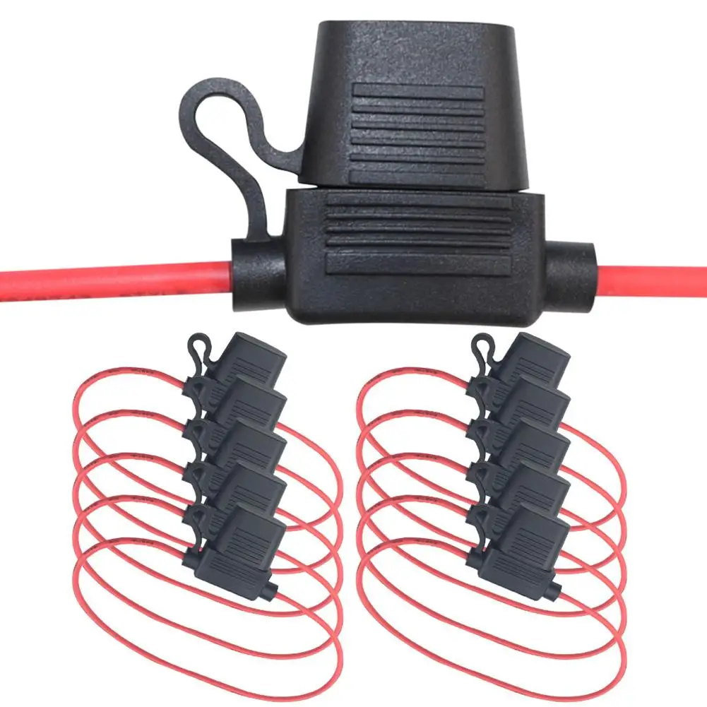 

10PCS In-line Car Add-a-Circuit TAP Adapter Car Insurance Seat 12AWG Strip Line Fuse Box Holder 2019 New