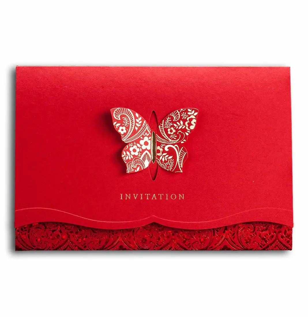 Chinese Wedding Butterfly Red Envelope 3 Pcs 