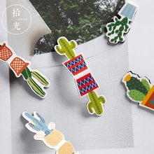 Свежие кактусы серии Красочные растения Закладка на магните Мини Книга папка DIY офисные Канцелярские и школьные принадлежности 4 шт