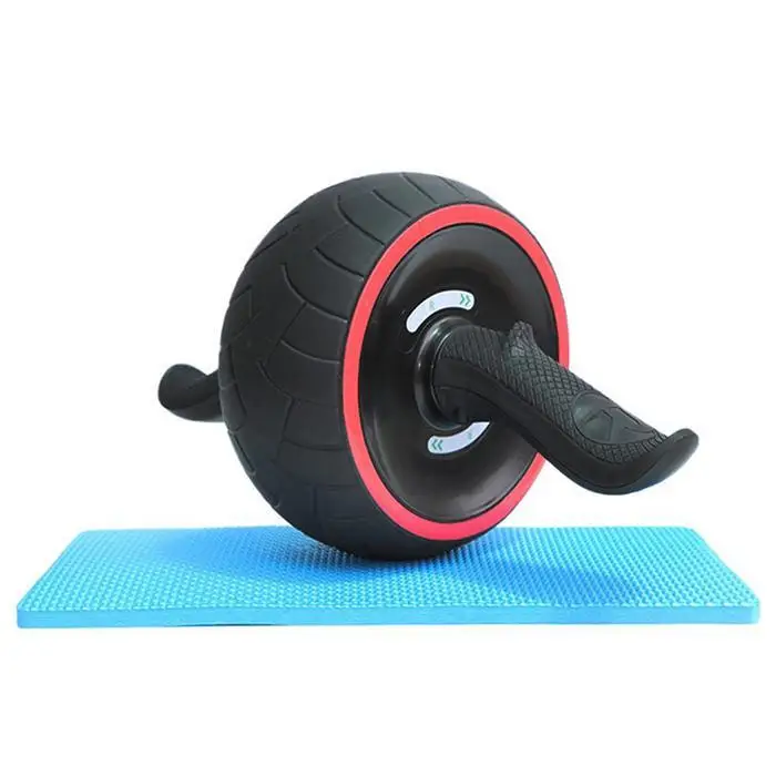 

New Keep Fit Wheels No Noise Abdominal Wheel Round Ab Roller Trainer With Mat For Exercise Fitness Home Gym Equipment
