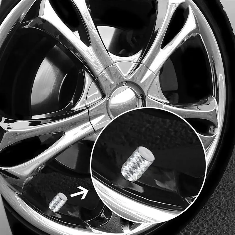 8 шт покрытые серебром шток клапана автошины шапки протектор Алюминиевый задний автомобиль Пылезащитная шин колесо, Шпиндельный Чехлы воздушный клапан шапки автомобилей для укладки волос
