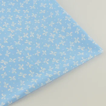 

Booksew White Butterfly Flower Cotton Fabric for Clothing Decoration Home Texitle Patchwork Telas Tissue Pre-cut Fat Quarter