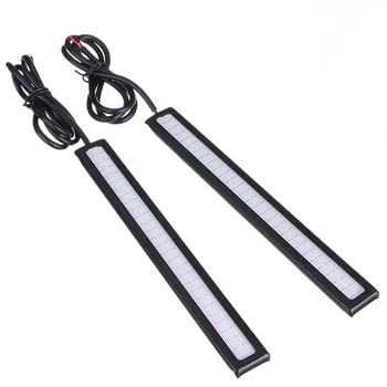 

20pc Waterproof Aluminum High Power Xenon Slim COB LED Daylight Driving Running Light for All Vehicles with 12V Power (White)