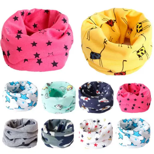 

Children Baby Warm Cotton Scarf Boy Girl Scarf Shawl Winter Neckerchief Neck Ring Cute Animals Print Baby