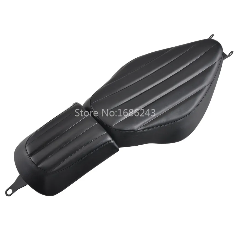 

Motorcycle Black Artificial Leather Rough Crafts Driver Seat+ Rear Passenger Seat Fits For Harley Sportster XL 10-16 11 12 13 14