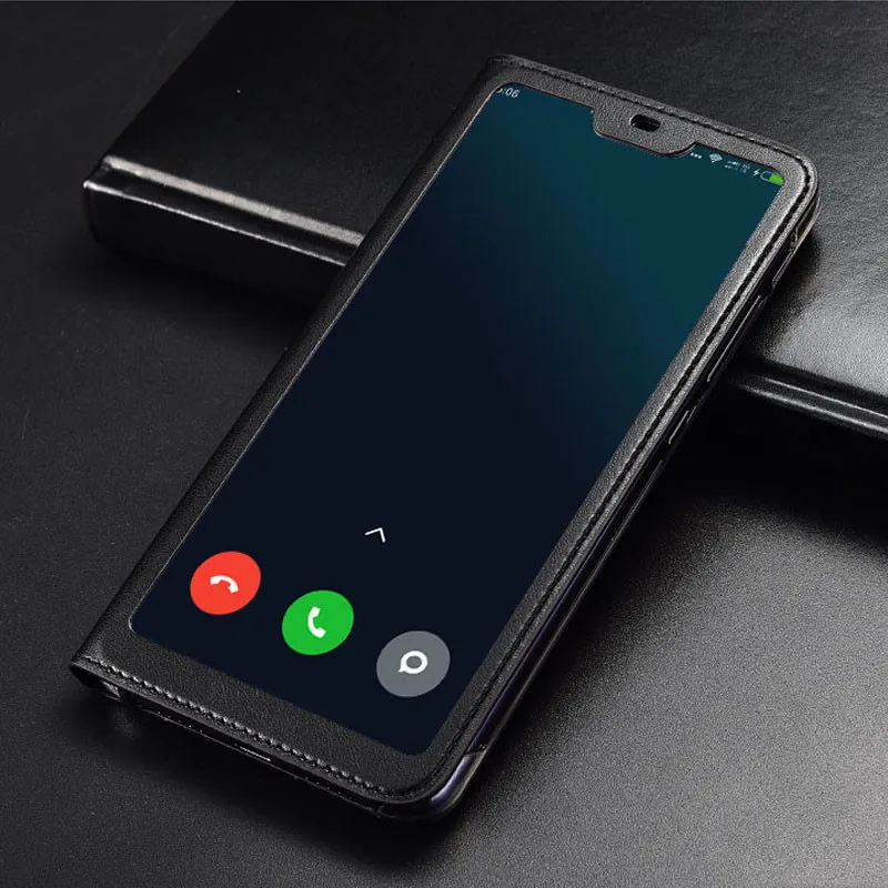 Чехол для Xiaomi Mi 8 lite Mi8 чехол книжка из искусственной кожи с окошком экрана