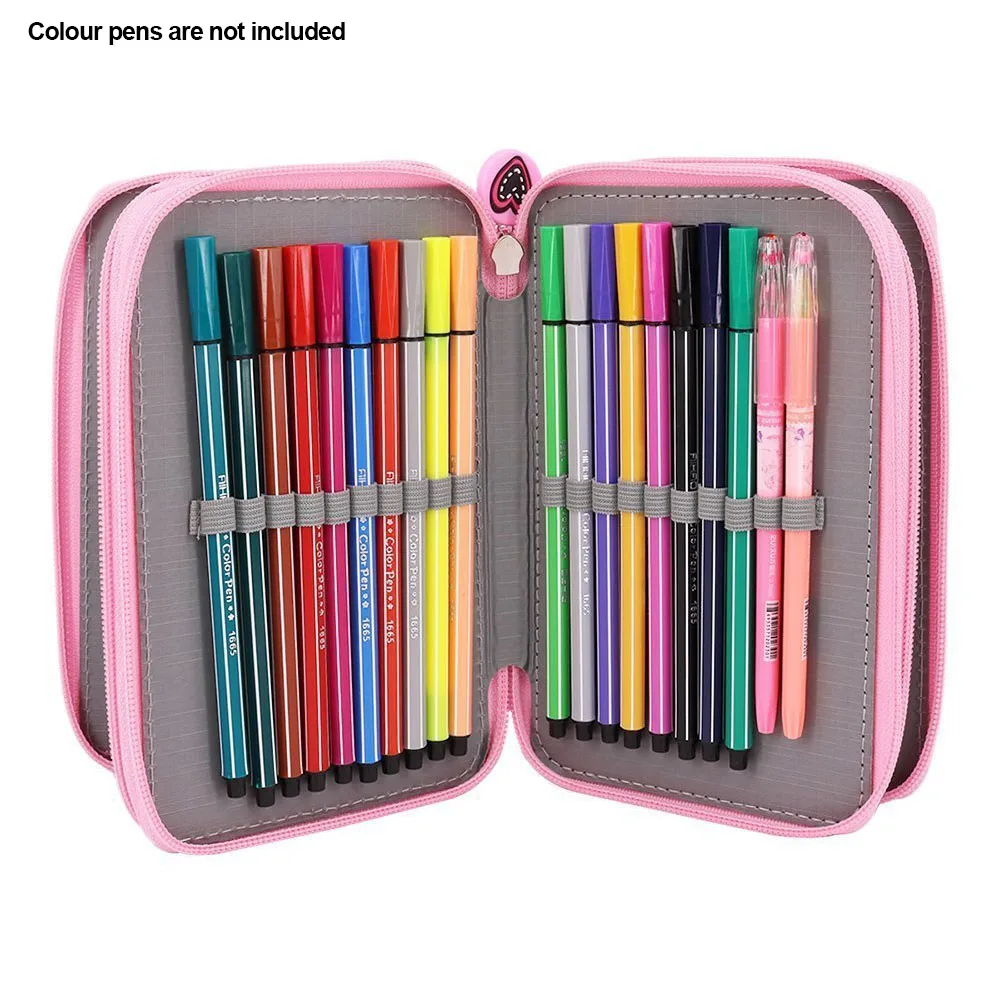 

3th Floor Sketch Pencil Bag Box Stationery Cute Oxford School Supply 52 Holes Storage Pouch Pen Case