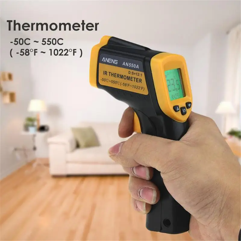 

Digital Infrared Thermometer LDC IR -50~550 C Non-Contact IR Aquarium Laser Gun Pyrometer Temperature Thermometer Meter