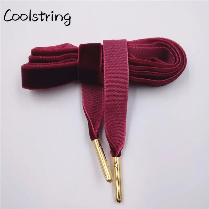 Coolstring 60-180cm Length 1.27 Cm Width Velvet Surface Shoelaces Women Men Black White Colorful Sports Casual Boots Shoes Laces