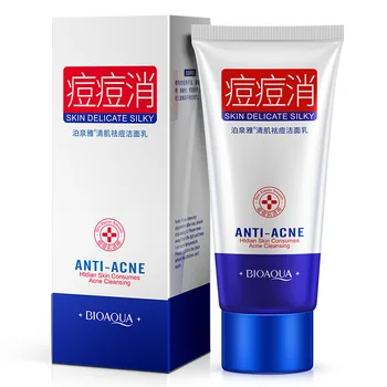 

BIOAQUA cure acne washing black head remove oil control acne treatment cleanser deep cleansing water foam reduce the pores 100g