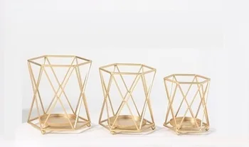 

Wedding Bar Candle Stands Geometric Party Candlestick Lantern Ornaments Sconce Marriage Candelabra Home Candle Holder