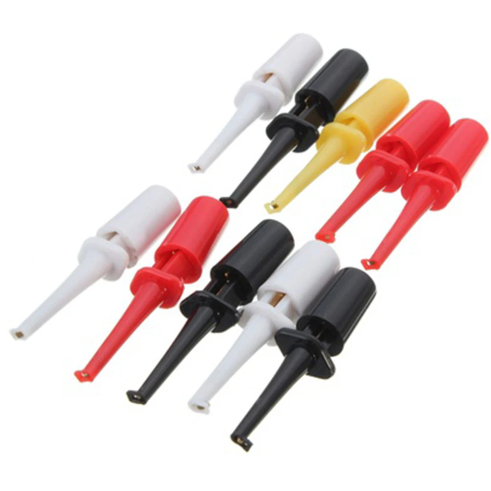 10PCS Red Single Hook Clip Set Test Probe Lead Wire Grabber For Multimeter