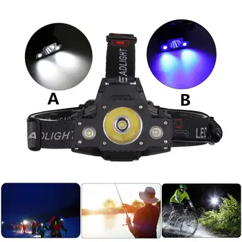 

High Power LED Head Light 4000-4500lm Adjustable LED XHP50+XPE Outdoor Camping Fishing Flashlight Torch Headlight