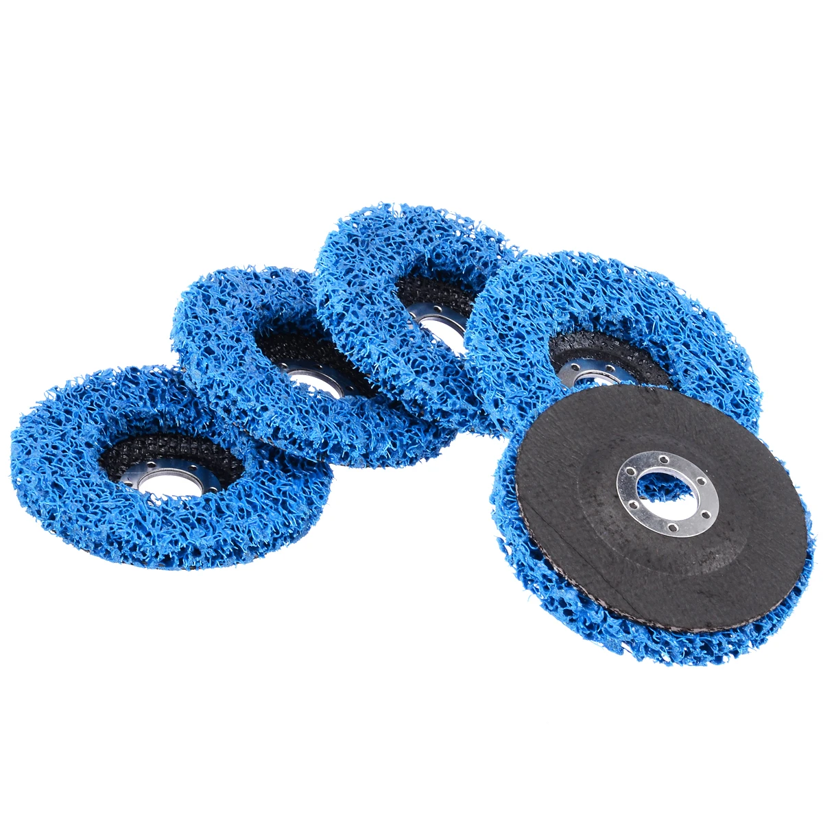 

5pcs Abrasive Tools 110mm Poly Strip Wheels Paint Rust Removal Clean Angle Grinder Discs Blue