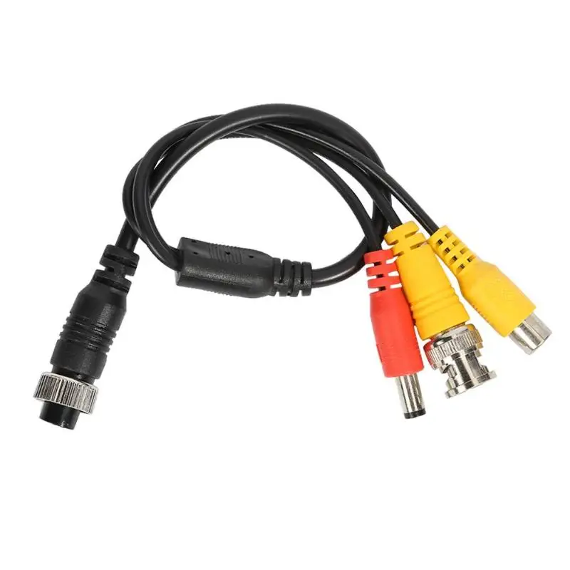 M12 4Pin авиации голова Женский BNC AV/RCA/DC CCTV Камера AV кабель переходника провод