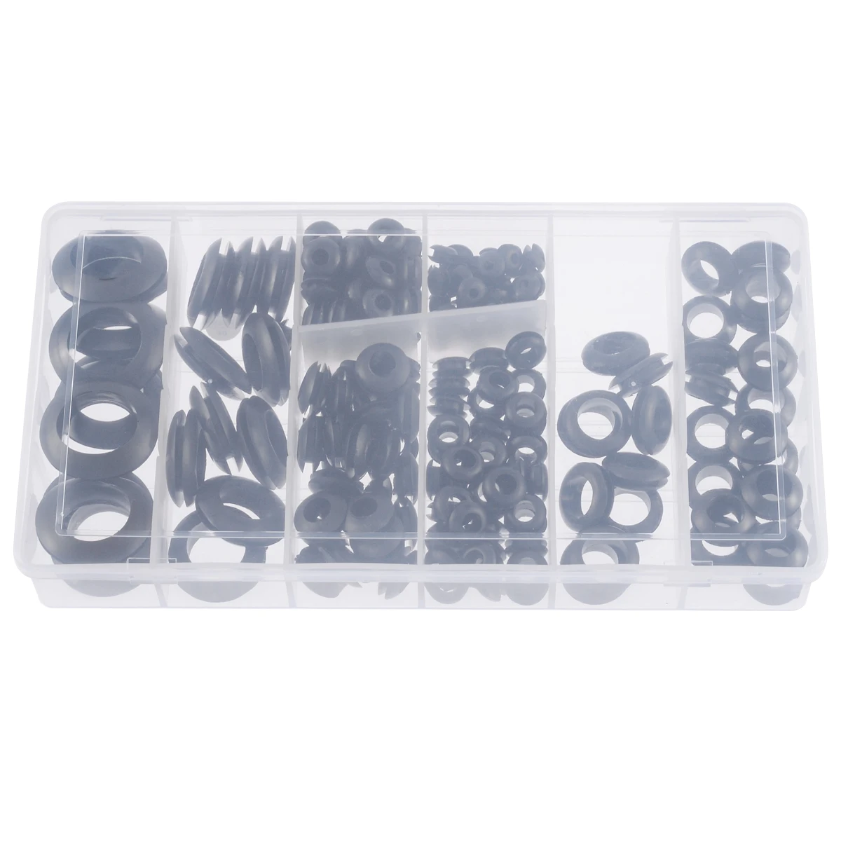 

200pcs/box Black Grommet Rubber O Ring Electrical Wire Rubber Grommet Assortment Sealing Kit 3/5/6/8/10/12/16/20mm