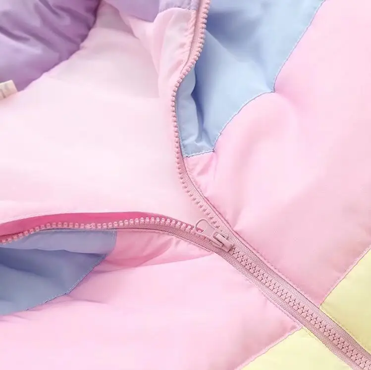 Most effective  Spring thin Rainbow Jacket with Removable Hat Female Loose Rainbow Splicing Color Coats Women Overs