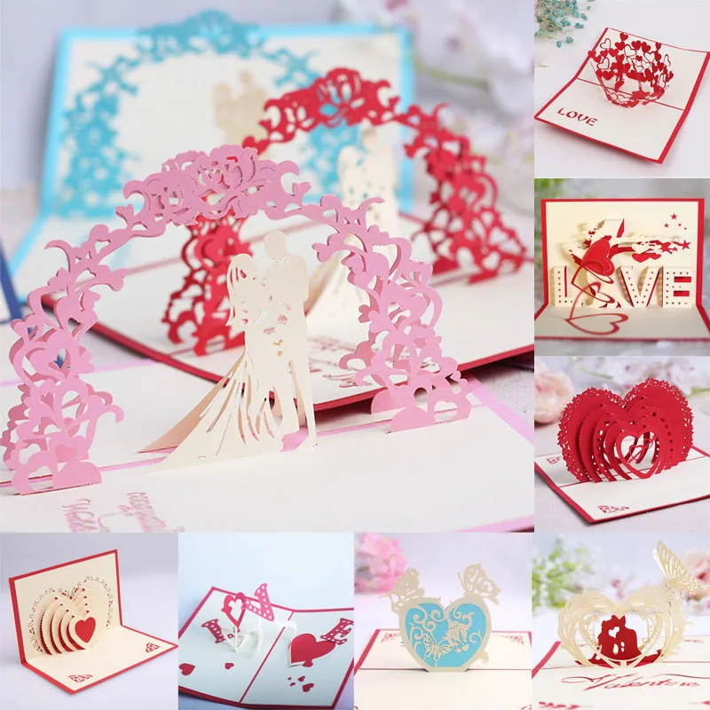 

Blessing Cards Greeting Card With Envelopes Creative Manual Love Confession Wedding Invitation Card Valentine Lover