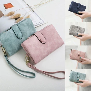 

Cute tri-fold multi-card female short wallet Fashion Lady Girl Leather Wallet