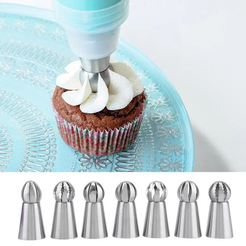 9 Pcs Nozzles Cupcake Decorating Icing Piping Bake Cake Mould Nozzle Pastry Tips Converter DIY