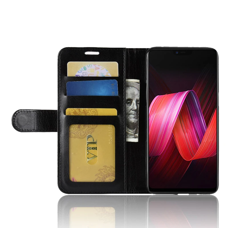 Remanbor для OPPO R15 кожаный чехол Роскошный кошелек телефона сумка флип задняя крышка