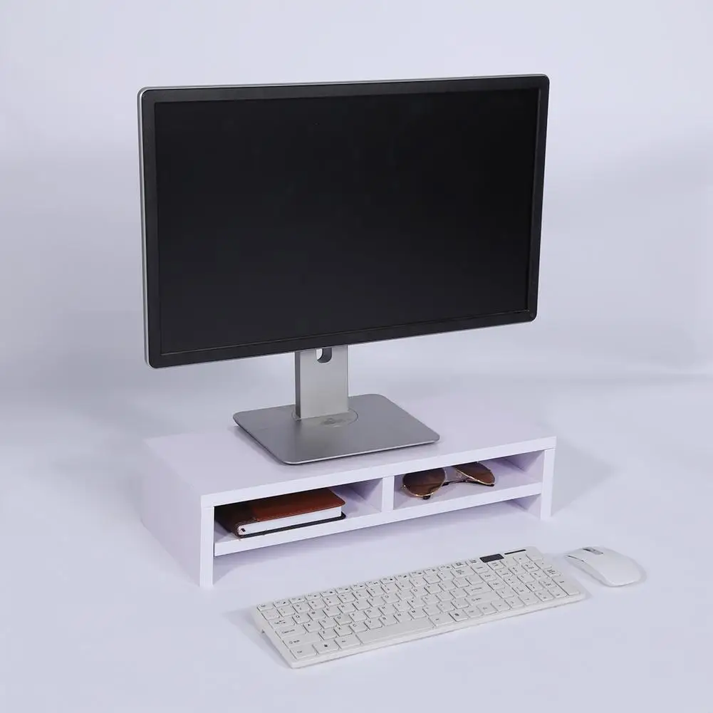 

Desktop Monitor Stand LCD TV Laptop Rack Computer Screen Riser Shelf Office Desk Purplish Tool White Professional monitor stand
