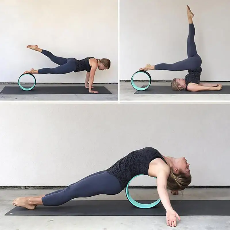 

Yoga Wheel Circles Pilates Professional Waist Shape Bodybuilding ABS Gym Workout Yoga Wheel Back Training Tool For Fitness