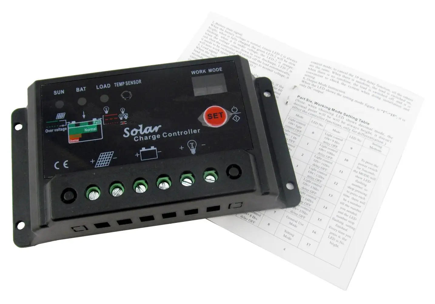 2018 черный 10A amp 12V 24V Солнечный контроллер заряда для солнечной панели батареи PV
