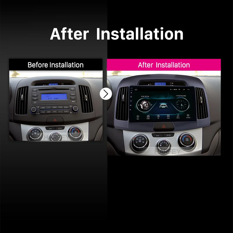 Top Harfey 9" Android 8.1 GPS Navi Car Stereo For Hyundai Elantra 2007 2008 2009 2010 2011 car Multimedia Player WIFI AUX 5