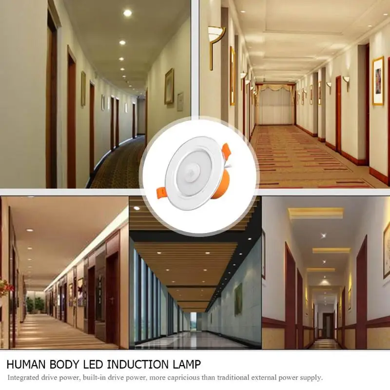 

LED Ceiling Light Human Motion Sensor LED Ceiling Light Restaurant Bathroom Balcony AC85-265V Spotlight 2019 New Creative Lamps