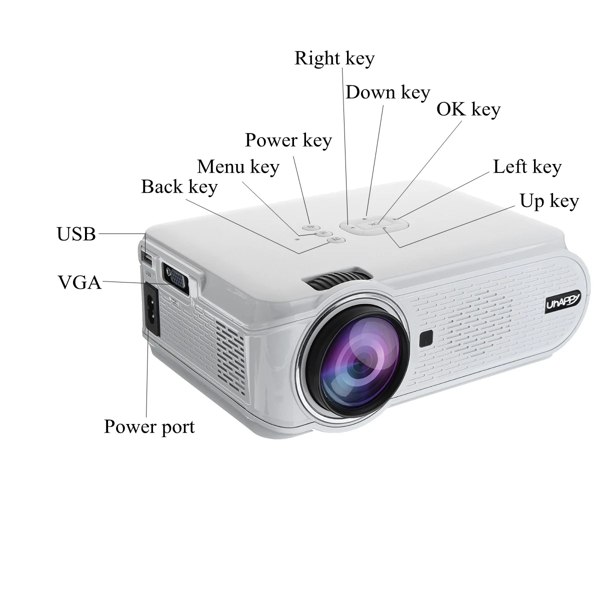 7000 Lumens 1080P HD LED 3D Mini Projectors Cinema Home Theater Remote Control