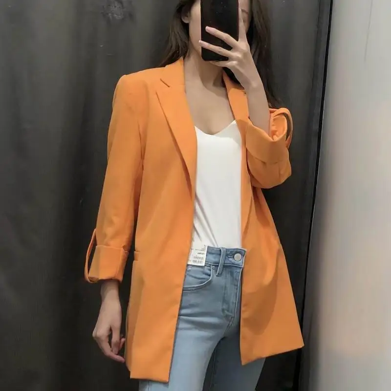 Office Lady Blazer 2019 Spring New Arrival Rolled Up