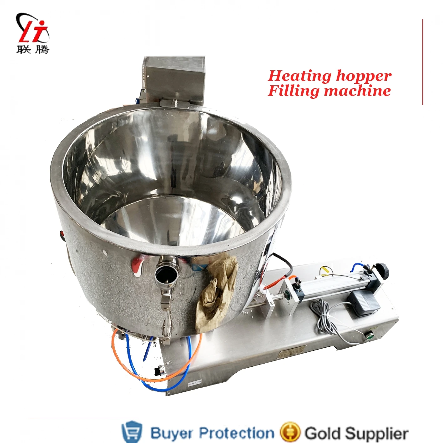 

Heating Hopper Paste Filling Machine Honey Chocolate Peanut Butter Chilli Sauce Pepper Jam Hotpot Seasoning Filler Free Shipping