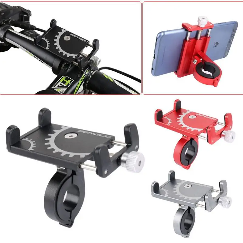 

Motorcycle Bicycle Cell Phone Holder Aluminum Universal Adjustable Mount Smartphone Bike Handlebar Cycling Accessories