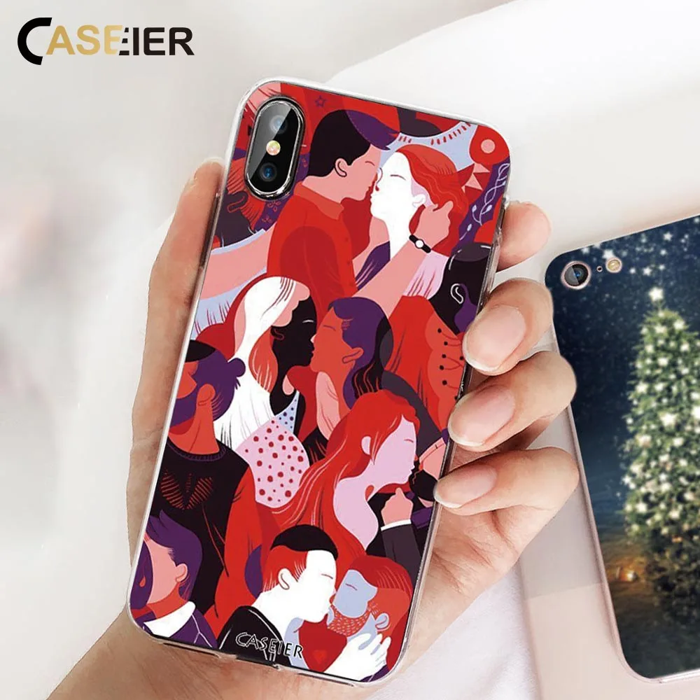 

CASEIER Phone Case For iPhone 6 6s 7 8 Plus X Xr XS Max Love Theme Cases For iPhone 5s 5 SE Back Cover Soft Silicon Funda Conque