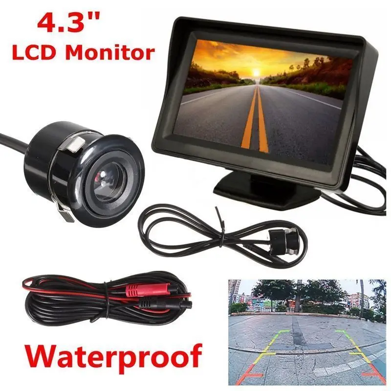 

4.3inch TFT LCD Monitor Car Rear View System Backup Reverse Camera Night Vision